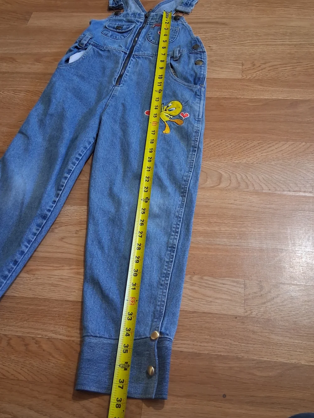 Warner Bros. Blue Denim Tweety Overalls - Kids Matching Set